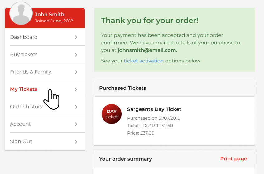 Ticket Gifting Instructions